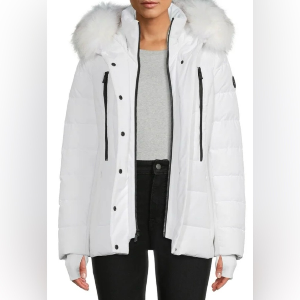 F.O.G. Medium Women’s Puffy Coat - White NWT